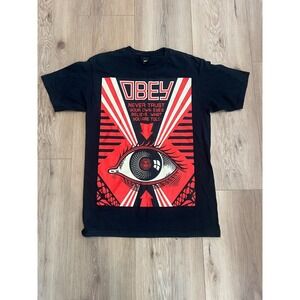 Y2K Vintage OBEY T Shirt Sz M Black